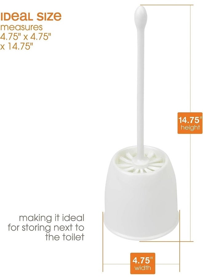 Biella Toilet Bowl Brush With Holder Set  White  - Image 2