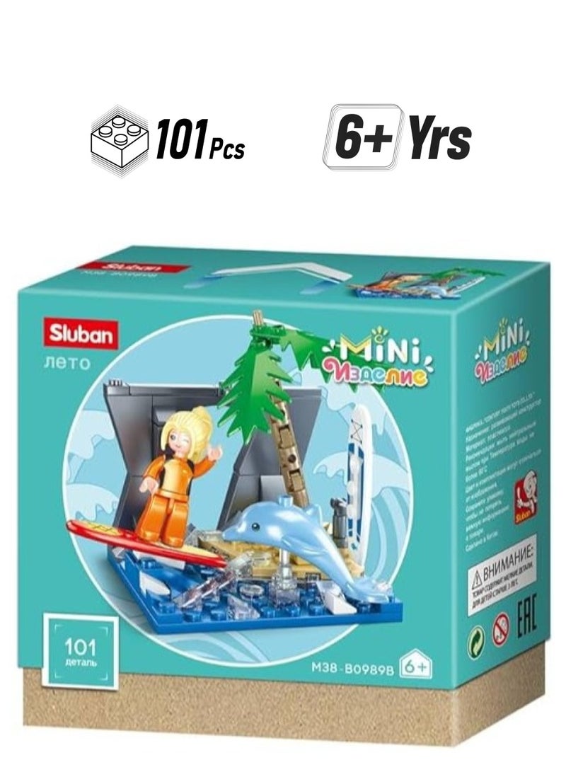 Sluban Season Summer Building Set From Mini Handcraft Series 101 Piece - For Age 6+ Years Old - Image 1
