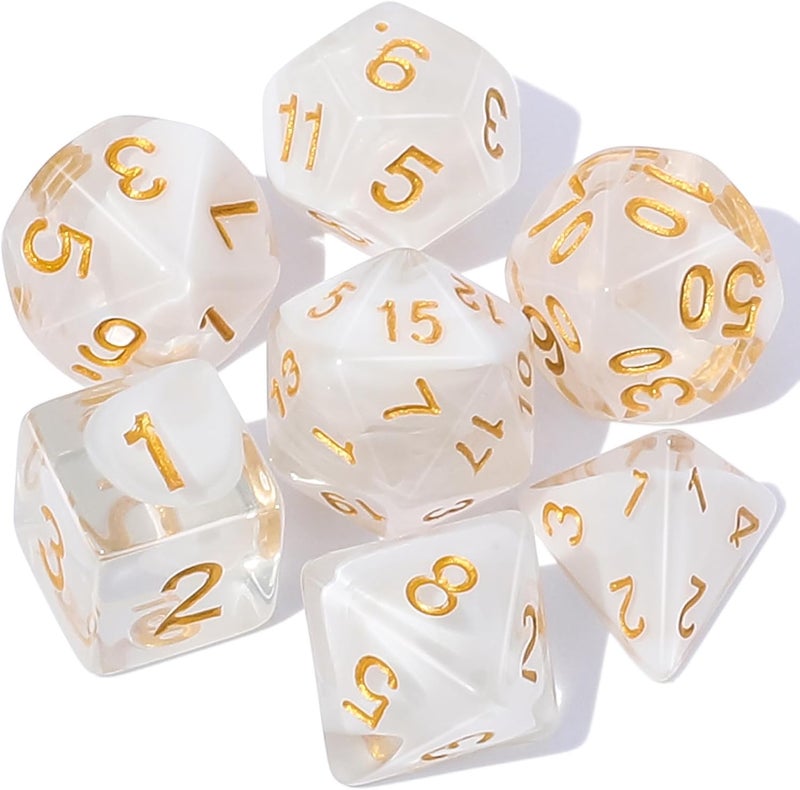 CiaraQ DND Polyhedral Dice Set with a Black Dice Bag for D&D RPG MTG Role Playing Table Games - Image 1