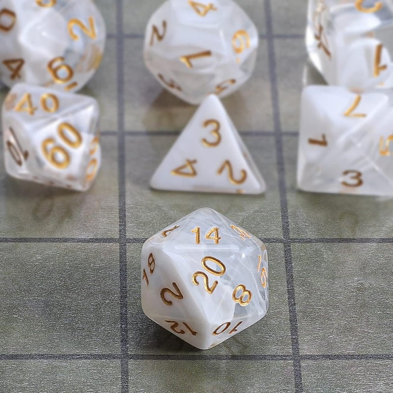CiaraQ DND Polyhedral Dice Set with a Black Dice Bag for D&D RPG MTG Role Playing Table Games - Image 4
