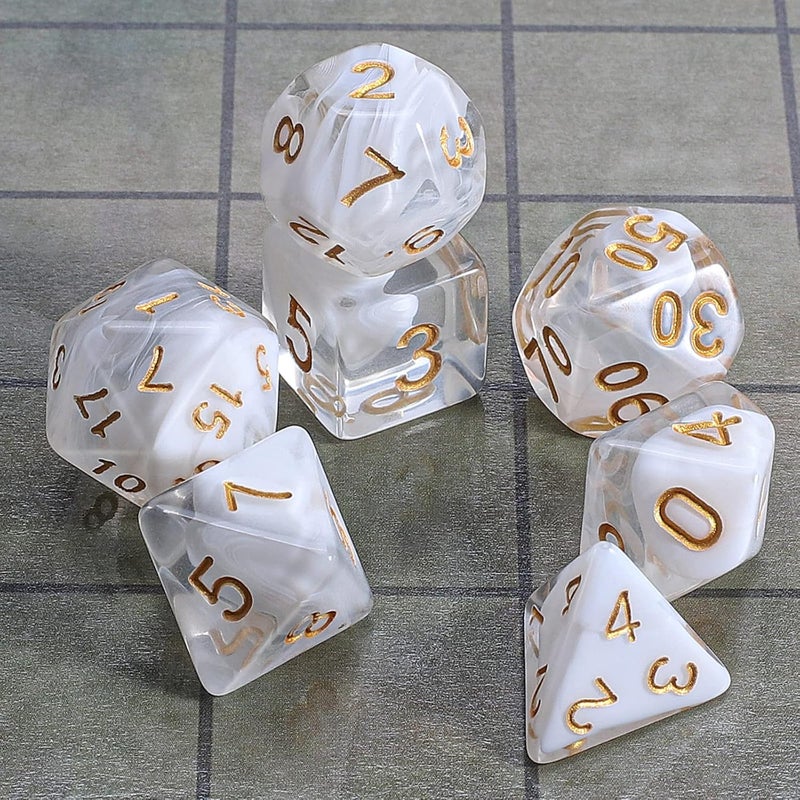 CiaraQ DND Polyhedral Dice Set with a Black Dice Bag for D&D RPG MTG Role Playing Table Games - Image 2
