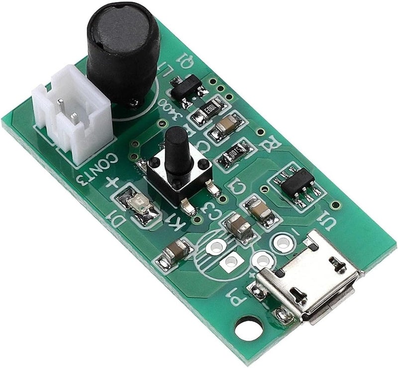 SYMFONIA طقم DIY لمرطب الهواء الصغير SYMFONIA Mini Air Humidifier | صانع ضباب USB، رذاذ رطوبة، مولد ضباب | رطوبة بالموجات فوق الصوتية، رقاقة ترطيب، لوحة دائرة صانع الضباب لمشاريع DIY الإلكترونية - Image 4