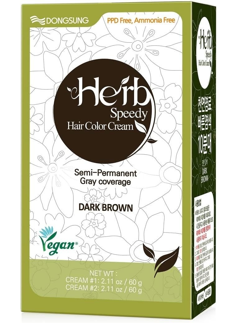 Herb Speedy Color Cream (Dark Brown) 2.11 Oz Each - Image 1