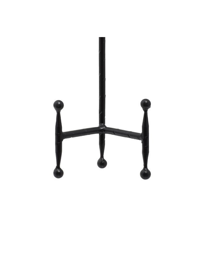 ديكو 79 حامل عرض معدني من ديكو 79، حامل سطح طاولة مع تفاصيل كروية، مجموعة من 3 حاملات عرض، 12 بوصة، 10 بوصات، ارتفاع 8 بوصات، لون أسود - Image 2