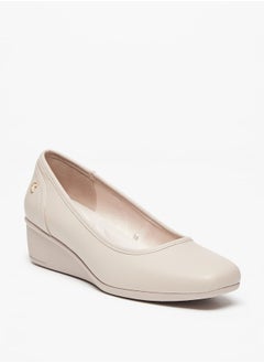 Le Confort Solid Slip-On Shoes with Wedge Heels  - Image 1