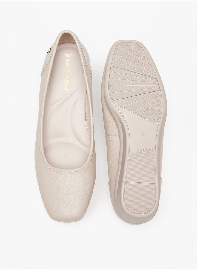 Le Confort Solid Slip-On Shoes with Wedge Heels  - Image 4