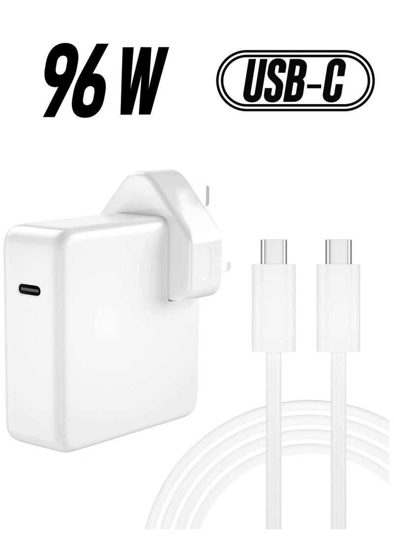 Ntech 96W Type C Charger compatible with Macbook Pro Charger USB C 16 15 inch 2016 2017 2018 2019,Replacement Charger for 13/15/16 inch With USB C Cable 6.6 foot - Image 1