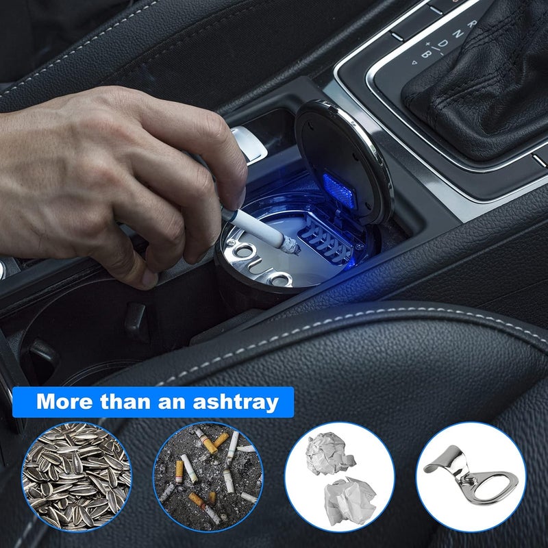 SOLARXIA Car Mini Ashtray with Lid Easy Clean Up Detachable Auto Ashtray for Most Car Cup Holder Home Office - Image 5
