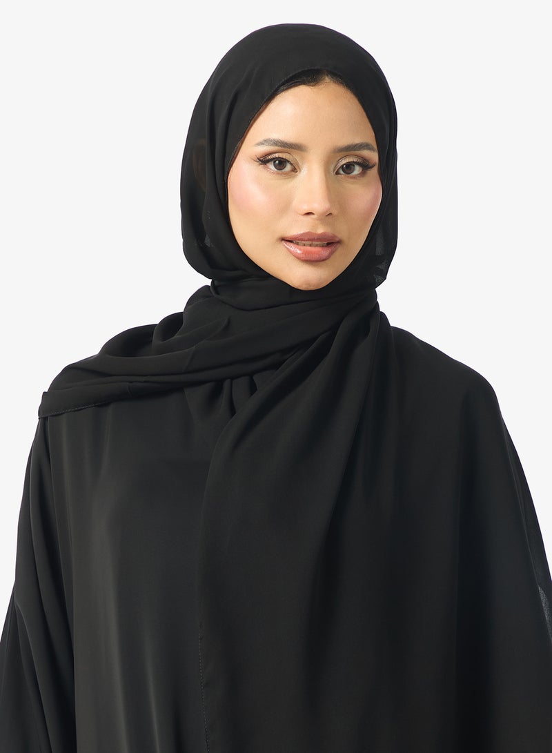 hayas closet Flared Sleeve Lace Detailed Abaya - Image 4