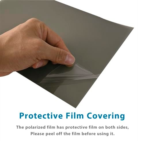 Luenir Circular Polarizers Film Non-Adhesive 11.8x7.8 inches Circularly Polarized Filter polarizing Sheets for Photography, Educational Physics Experiments,2 Pack - Image 3