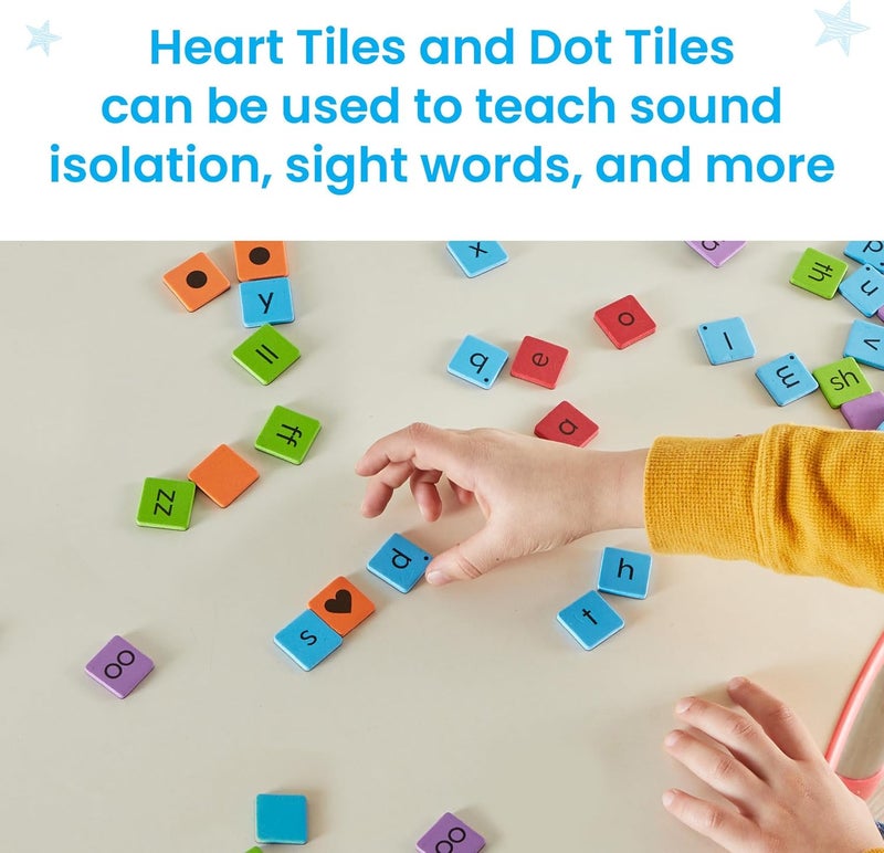 hand2mind hand2mind Phonics WordBuilding Magnetic Letter Tiles Letter Recognition for Kindergarten Letter Sounds Phonics Manipulatives Phonemic Awareness Science of Reading Classroom Materials Set of 6 - Image 4