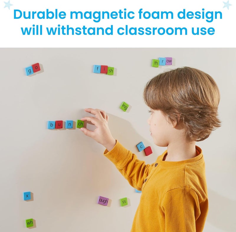 hand2mind hand2mind Phonics WordBuilding Magnetic Letter Tiles Letter Recognition for Kindergarten Letter Sounds Phonics Manipulatives Phonemic Awareness Science of Reading Classroom Materials Set of 6 - Image 5