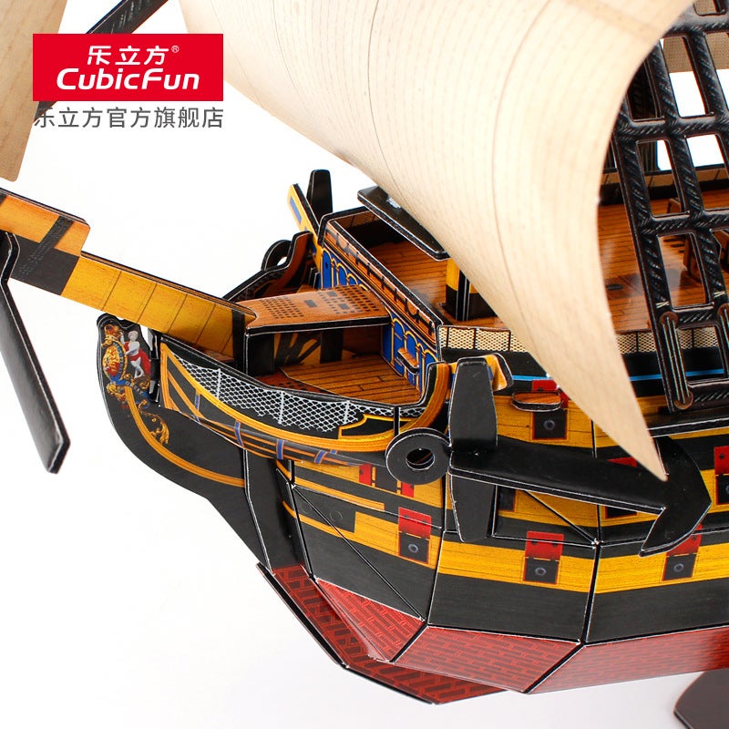 Le Cube 3D Stereo Puzzle Assembled Ship Model British Royal Victory Diy Paper Model Stereo Ship Model Toy - Image 4