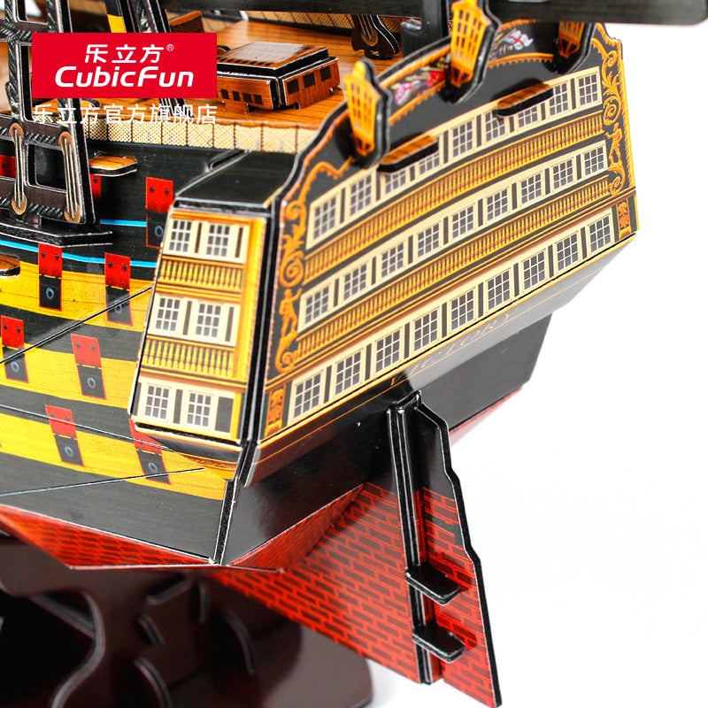 Le Cube 3D Stereo Puzzle Assembled Ship Model British Royal Victory Diy Paper Model Stereo Ship Model Toy - Image 5