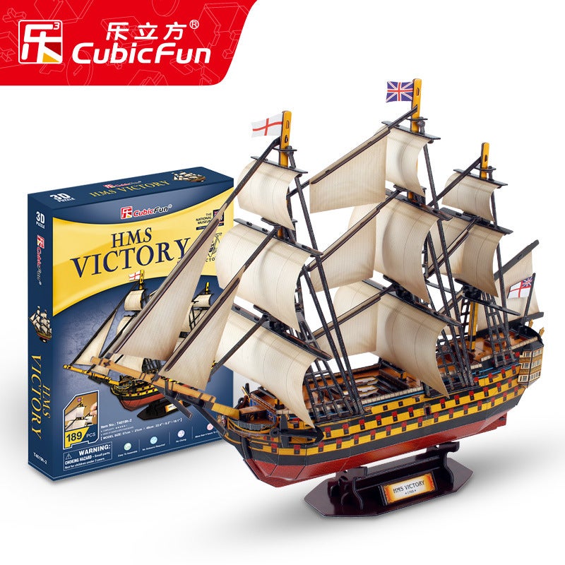 Le Cube 3D Stereo Puzzle Assembled Ship Model British Royal Victory Diy Paper Model Stereo Ship Model Toy - Image 2