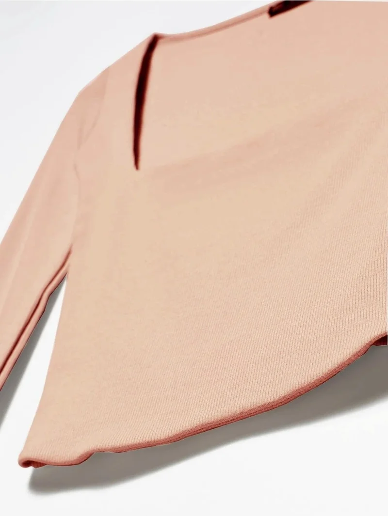 Dilvin Women's Corduroy Long Sleeve Top Blouse Camel
