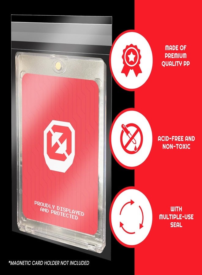 EVORETRO Resealable Team Bags 100 Pack - Fits Toploaders & One-Touch Holders up to 100pt - Crystal Clear Polypropylene Sleeves - Acid-Free Card Protectors for Mailing, Storage & Display - EVORETRO - Image 3