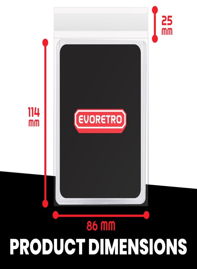 EVORETRO Resealable Team Bags 100 Pack - Fits Toploaders & One-Touch Holders up to 100pt - Crystal Clear Polypropylene Sleeves - Acid-Free Card Protectors for Mailing, Storage & Display - EVORETRO - Image 2