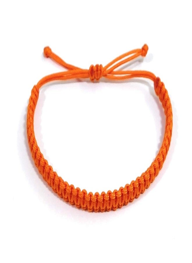 Jewel string Orenge cord bracelet adjustable band for girls boys men women(unisex) (Orange) - Image 3