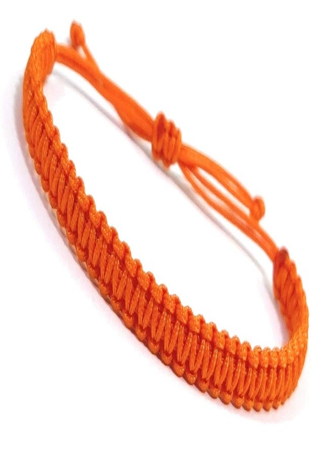 Jewel string Orenge cord bracelet adjustable band for girls boys men women(unisex) (Orange) - Image 1