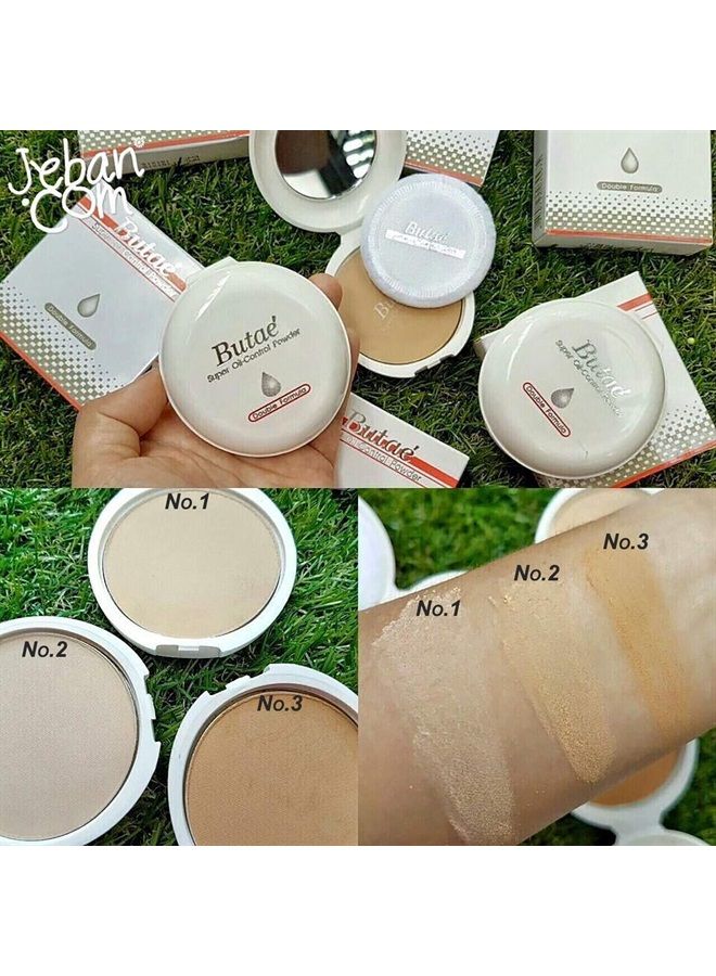 BUTAE Super Oil Control Face Compact Foundation Powder loose Translucent Perfect Skin Smooth Radiance Oil-free Pressed Light weight long lasting Spf25 Sun Protect & Makeup Matte 0.50 Oz (14g) - Image 2