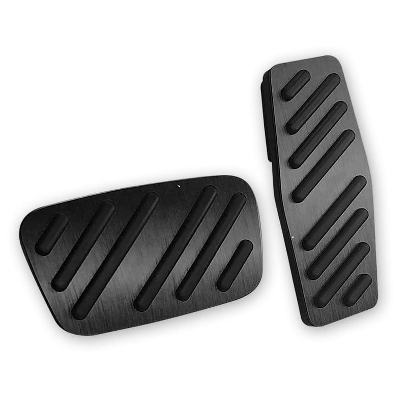 LEXLEY 2PCS AntiSlip Aluminum Brake Gas Pedal PadsAuto No Drilling Accelerator Pedal Covers for Chevrolet Chevy Blazer 2019 2020 2021 2022 2023 2024 2025BLACK