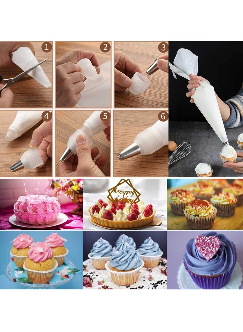SYOSI 3 Pack Reusable Pastry Piping Bags Canvas Cake Decorating Bags 14 16 18 Inch Icing Frosting Bag  - Image 4