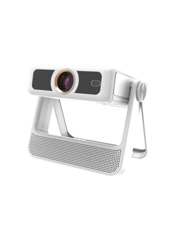 CRONY A5 Pro Dual-Screen Smart Projector features a 7-inch touchscreen and a 2.7-inch LCD screen | 200 lumens LED backlight | 250-inch screen size | 720p HD resolution | Autofocus and keystone correction | Wi-Fi and Bluetooth 5.0 | Supports HDMI/USB/audio interfaces - Pearl White - Image 3