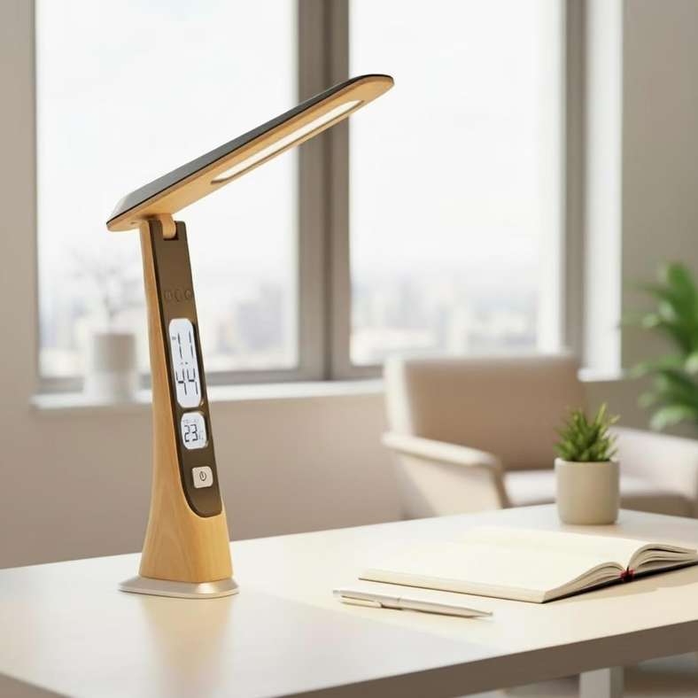 Pan Home Yukina Multi Function LED Desk Lamp - Yellow Wood - Image 1