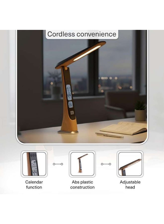 Pan Home Yukina Multi Function LED Desk Lamp - Yellow Wood - Image 5