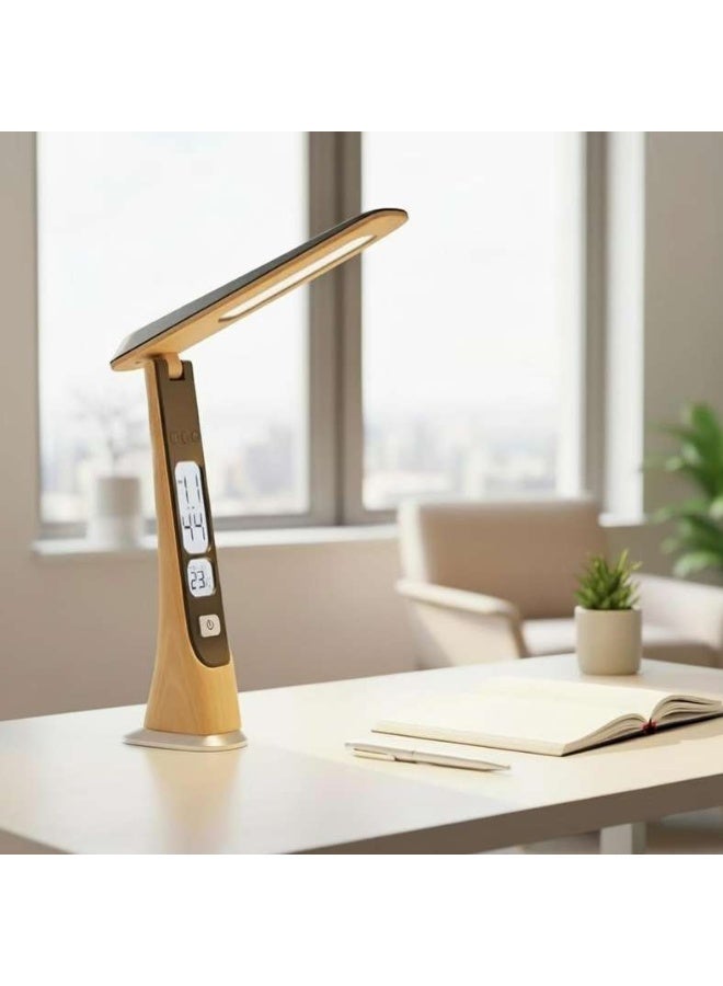 Pan Home Yukina Multi Function LED Desk Lamp - Yellow Wood - Image 1