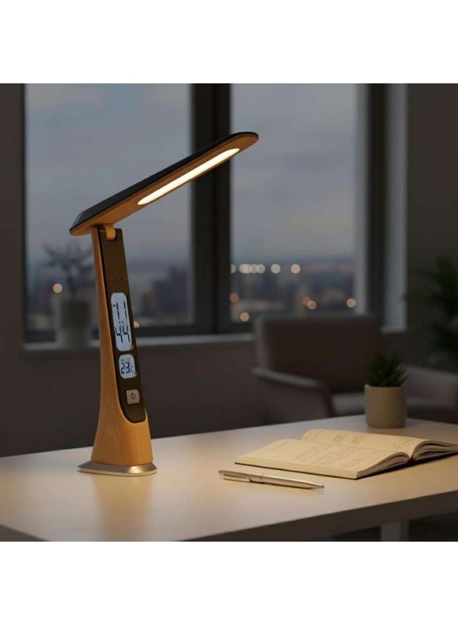 Pan Home Yukina Multi Function LED Desk Lamp - Yellow Wood - Image 2