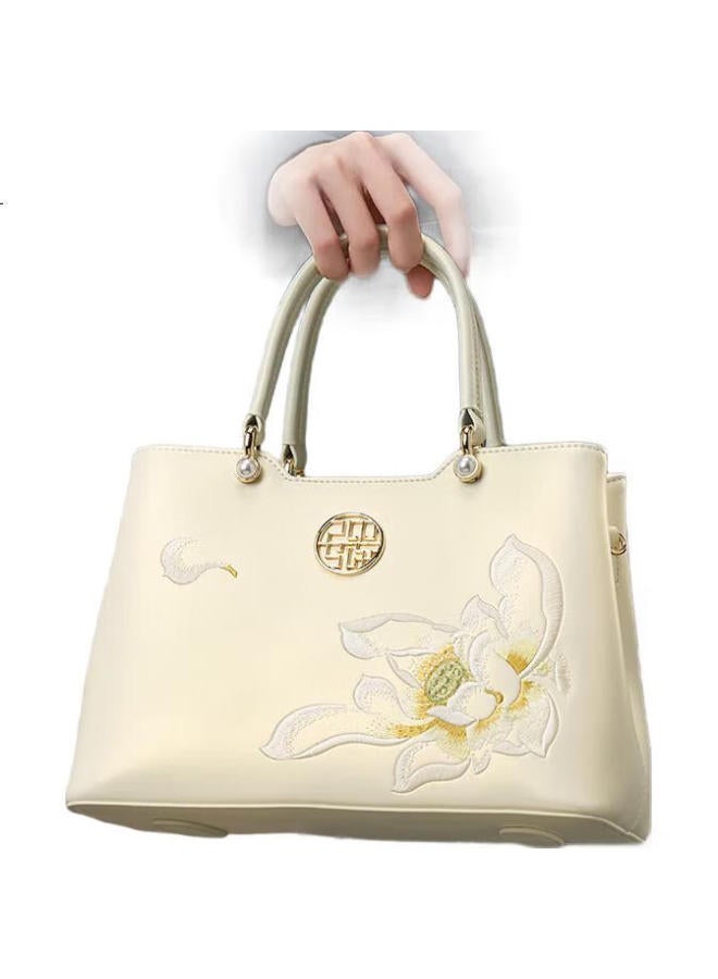 Pmsix Mother'S Day Gift For Mom, Practical Women'S Handbag, Chinese-Style Embroidery, Large Capacity, Shoulder Crossbody Handheld Qipao Bag - Image 2