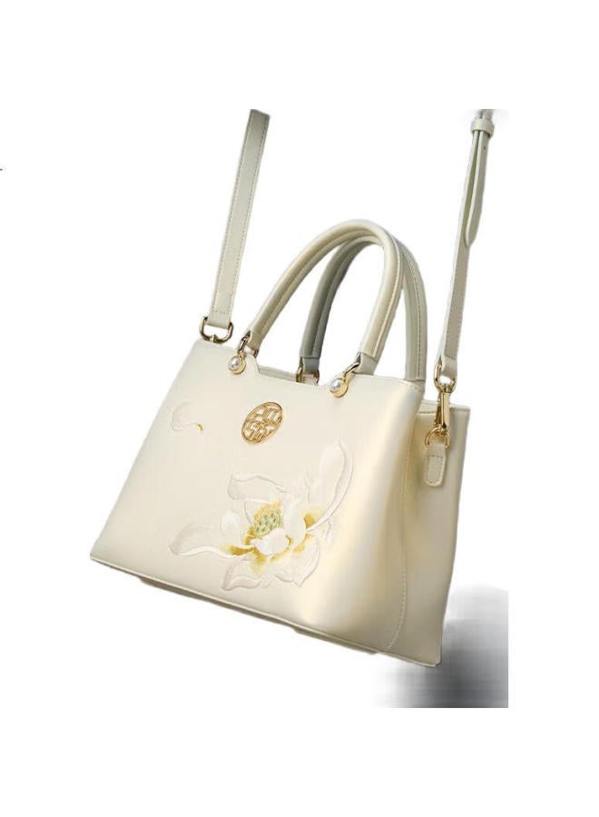 Pmsix Mother'S Day Gift For Mom, Practical Women'S Handbag, Chinese-Style Embroidery, Large Capacity, Shoulder Crossbody Handheld Qipao Bag - Image 1