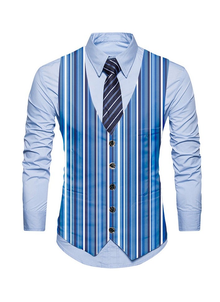 KUYING New Fashionable Personalized Printed Men's Suit Vest  - Image 1