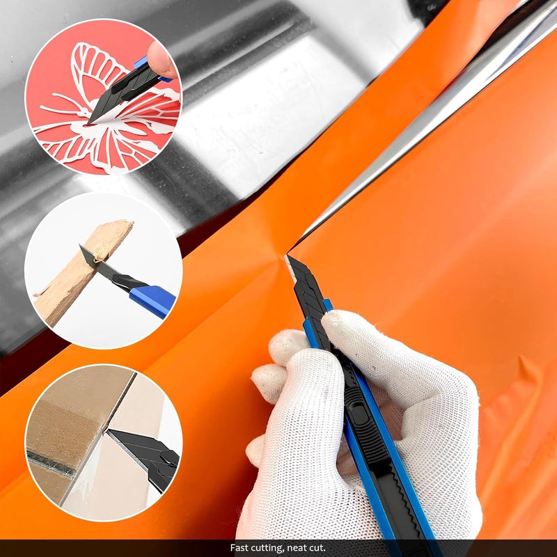 Ehdis Window Tint Film Cars Tool Set, Packaging Install Window Tint Film, Includes Felt Squeegee, Cutter and Cleaning Squeegees, Blue - Image 3