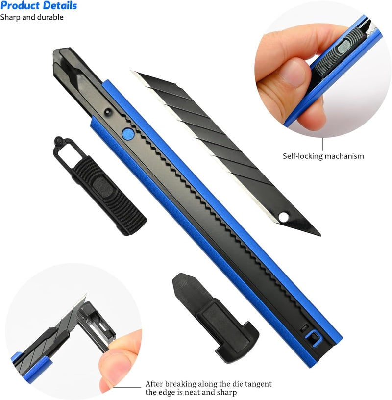Ehdis Window Tint Film Cars Tool Set, Packaging Install Window Tint Film, Includes Felt Squeegee, Cutter and Cleaning Squeegees, Blue - Image 2