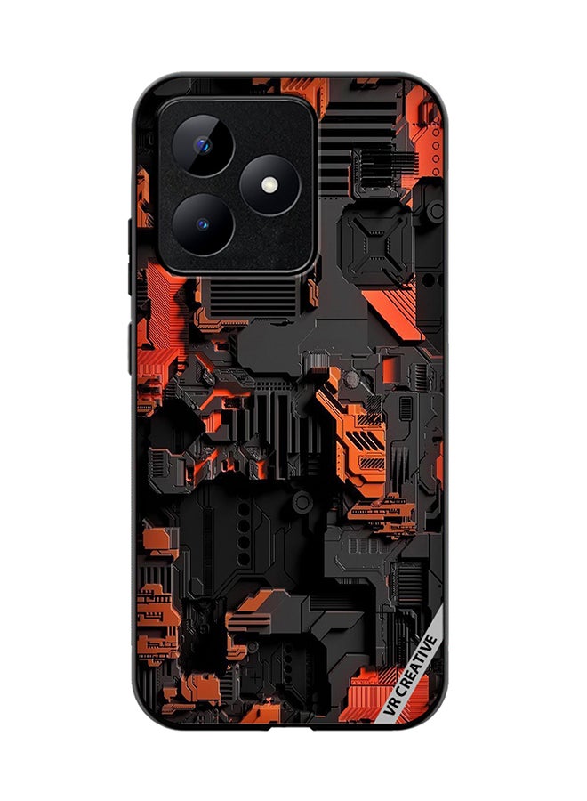 VR CREATIVE Protective Case Cover For Realme C53 Circuit Design Multicolour - Image 1
