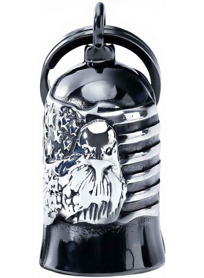 CYZBTBl Motorcycle for Bells - Motorcycle Angel Bell for Men Women,Bell Biker Accessory,Guard Riding Safety (Black) (Black Silver) - Image 1