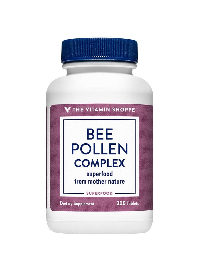 The Vitamin Shoppe Bee Pollen Complex 1,000MG, Superfood with Bee Propolis and Royal Jelly, Seasonal Immune System Support (300 Tablets) - Image 1