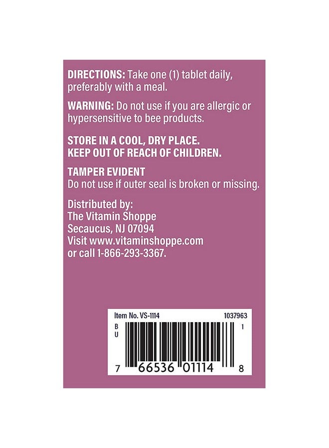 The Vitamin Shoppe Bee Pollen Complex 1,000MG, Superfood with Bee Propolis and Royal Jelly, Seasonal Immune System Support (300 Tablets) - Image 4