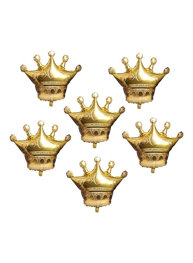 NIBEMINENT 6-Piece Crown Foil Balloons Party Decorations - Image 1