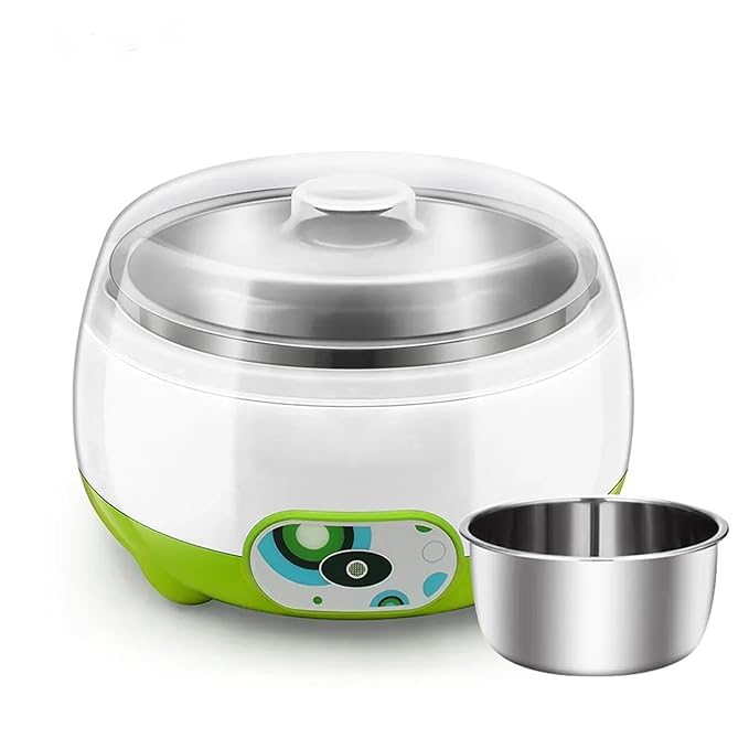 CAZINA CAZINA Electric Yogurt Maker1L Automatic Yogurt Maker Machine in Home Kitchen Stainless Steel Yogurt Maker with Temperature Control Homemade Fresh Yogurt Dahi Maker with Auto SwitchOff  - Image 2