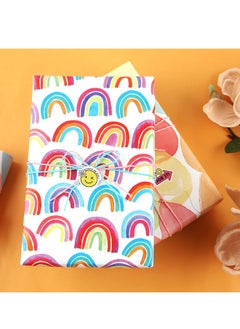 GBQ 50 x 70cm Gift Wrap Set, 6 Sets of Colourful Wrapping Paper with String and Stickers for Valentine's Day, Birthdays, Graduations and Other Gift Wrappings  - Image 4