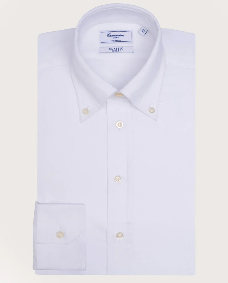 Camicissima Classic White Dobby Slim Shirt