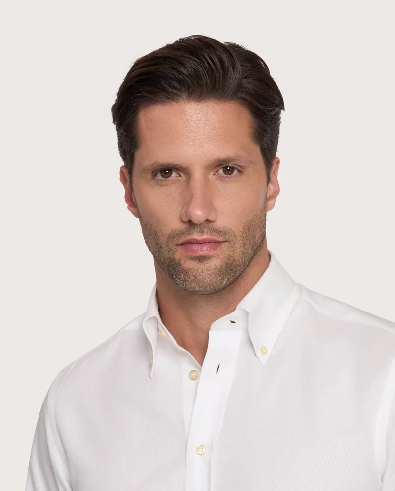 Camicissima Classic White Dobby Slim Shirt