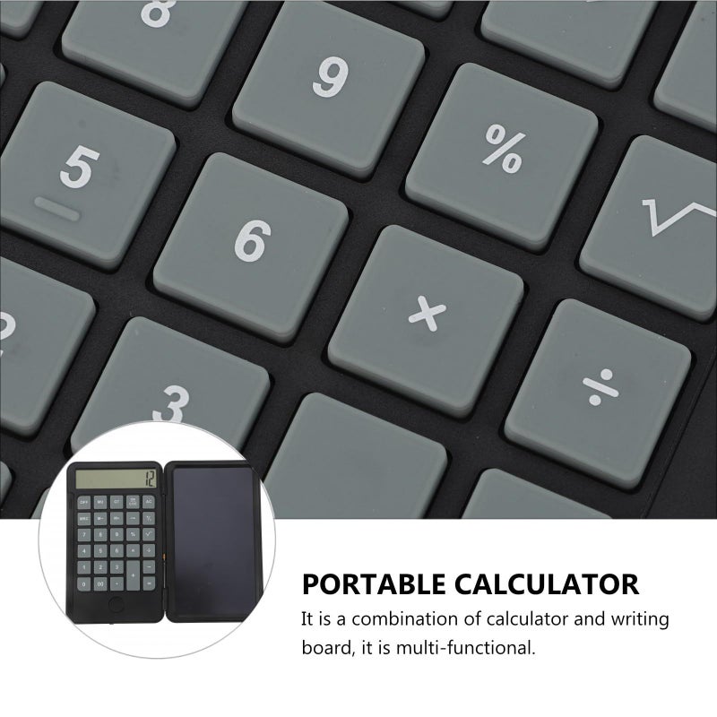 120 Mah LCD Writing Tablet Handwriting Notepad Calculator Portable Office Notetaking Device For Students And Business Use Black - Image 4