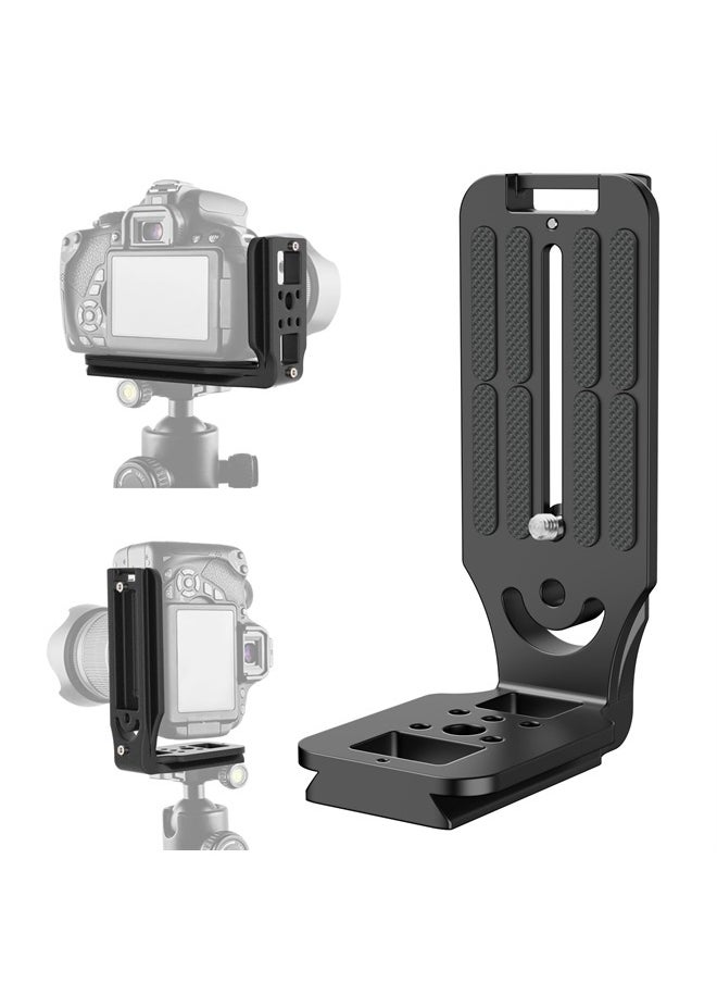 TOSICAM (Real Single Piece) DSLR Camera L Bracket Quick Release Plate Vertical Horizontal Switching Tripod Quick Release Plate Compatible with Canon Nikon Sony DJI Ronin Zhiyun Stabilizer Tripod Monopod  - Image 1