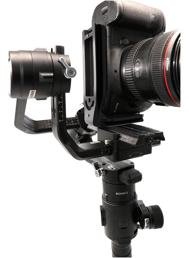 TOSICAM (Real Single Piece) DSLR Camera L Bracket Quick Release Plate Vertical Horizontal Switching Tripod Quick Release Plate Compatible with Canon Nikon Sony DJI Ronin Zhiyun Stabilizer Tripod Monopod  - Image 2