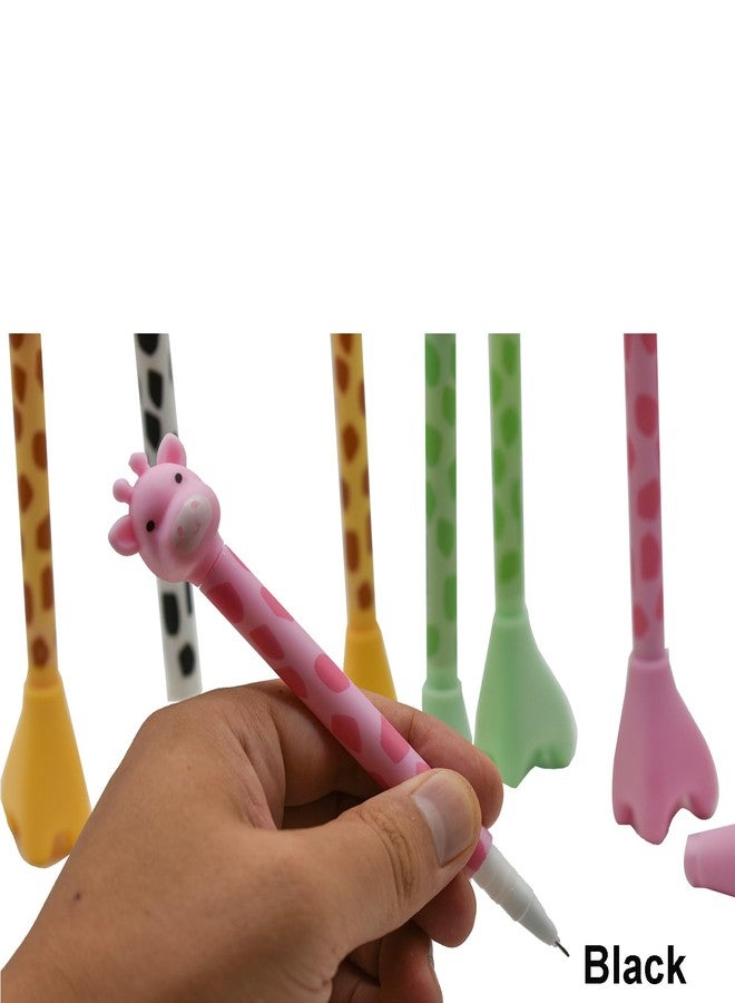 Maydahui 24 PCS Giraffe Shape Rollerball Pen Cute Donkey Pens Cartoon Animal Pen Black Ink Creative Pedestal Design for School Students Party Office - Image 5